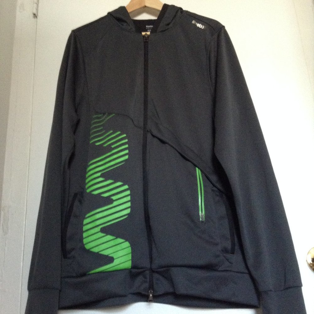 Reebok Mens' Hooded Workout Jacket, Sz. XL